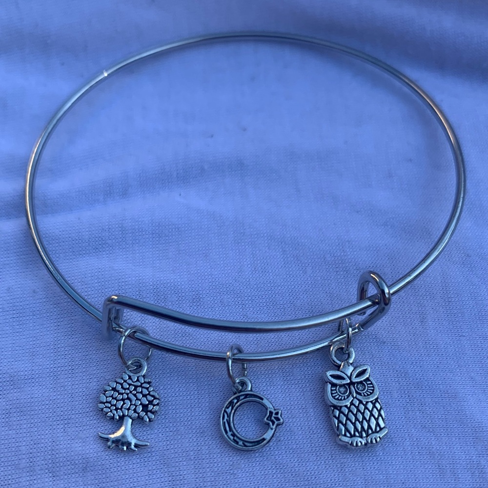 Brand New! Handmade! Adjustable Charm Bangle Bracelet! - Picture 4 of 5